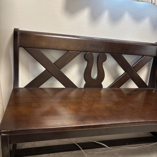 ?【中古品】 カリモク　RUSTIC 長椅子　
