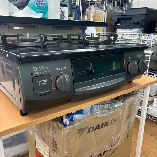 ☆ドリーム荒牧店☆ジモティー割引有☆【クリーニング済み】リンナイ/都市ガステーブル/KG35NBK/2024年製