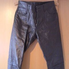 レザーパンツ　本牛革　サイズ　ウェスト　79㎝　ライダーパンツの画像