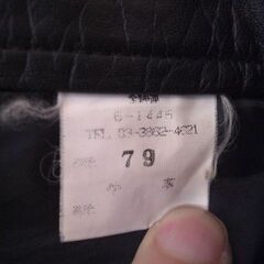 レザーパンツ　本牛革　サイズ　ウェスト　79㎝　ライダーパンツの画像