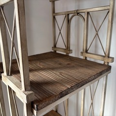 アンティーク調　天然木　飾り棚　収納棚　　の画像