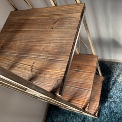 アンティーク調　天然木　飾り棚　収納棚　　の画像