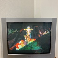 テレビデオ　ブラウン管テレビ　テレビ台付きの画像
