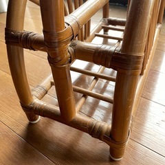 木製　マガジンラック　ラタン の画像