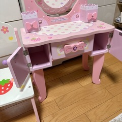 子供用　おもちゃ　化粧台　ドレッサー　ピンク　かわいいの画像