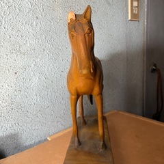 レトロな馬のオブジェ（右耳欠け）の画像