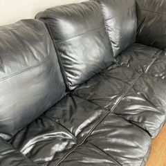 【美品】大型コーナーソファ　ニトリ　本革　3〜5人掛けの画像