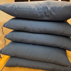 お客様用座布団5枚セット　ブルーの画像