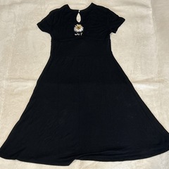 Desigual 半袖ひざ丈ワンピース 黒　Sの画像