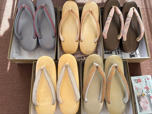 草履、帯揚げ、帯締め