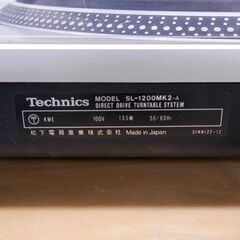 ジャンク品 Technics SL-1200MK2-A ダイレクトドライブレコードプレーヤー DJターンテーブル テクニクス 札幌 西区 西野の画像