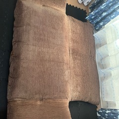 【美品】2人掛け ソファー フルフラットになりますの画像