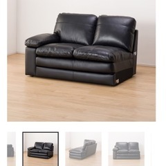 【美品】大型コーナーソファ　ニトリ　本革　3〜5人掛けの画像