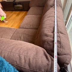 【3000円】ニトリL字ソファ！広々サイズで家族団らん・お昼寝に最適【福岡市南区】の画像