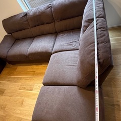 【3000円】ニトリL字ソファ！広々サイズで家族団らん・お昼寝に最適【福岡市南区】の画像