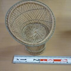 【籐製品】鉢置き、鉢籠2個セットの画像