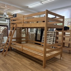 ジモティー限定価格！S248 ⭐ NITORI ニトリ ２段ベッド ルシエル LBR 幅103cm USEDの画像