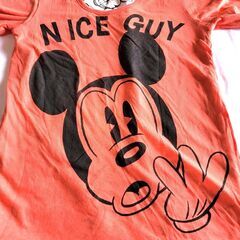 ★ミッキー　長袖トップス　オレンジの画像