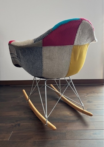 パッチワーク柄ロッキングチェア (のん) 乃木の椅子《ロッキングチェア