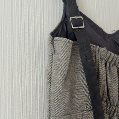 dazzlin フェイクレザー ・ツイード切り替えワンピース M の画像