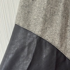 dazzlin フェイクレザー ・ツイード切り替えワンピース M の画像