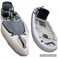 【未使用品】足漕ぎプロペラドライブ　フィッシングカヤック ライトカーキーカラー　13フィート 前進後進可能 の画像