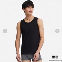 新品未開封　ユニクロ　エアリズム　タンクトップ　ホワイト　Mサイズ　メンズの画像