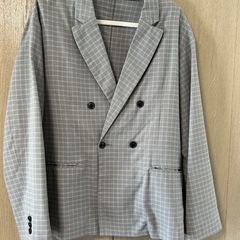 テーラードジャケット 4点セット まとめ売り ブラック ブラウン チェック柄 Lの画像