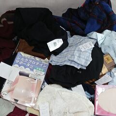2-レディース 婦人物 大量まとめて 未使用品 タグ付 クリーニング済など いろいろ おもにＬサイズ 総重量13キロ位 バッグ入りの画像