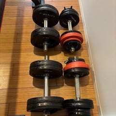 【無料／即引渡し/本日可】ダンベル70kg＋ベンチの画像