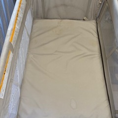 Thinkmax ベビーベッド 折りたたみ 添い寝 揺りかご おむつ交換台 プレイヤード マットレス付き ベビーサークル キャスター クーファン 赤ちゃんベッドの画像