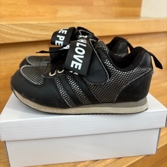 こども　靴　スニーカー　リボン　18cmの画像