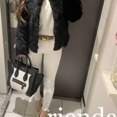 【美品】rienda リエンダ　ブラックファーコートの画像