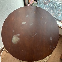 【無料】サイドテーブル 丸型・ダークブラウン（不二貿易） 渋谷区手渡しの画像