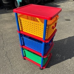 キッズ 子供 おもちゃ ラック バスケット　収納　の画像