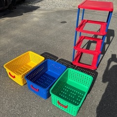 キッズ 子供 おもちゃ ラック バスケット　収納　の画像