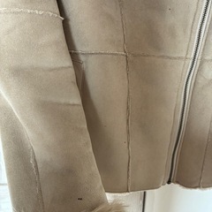 OZOC オゾック　ファー付き　ベージュ　ムートンコートの画像