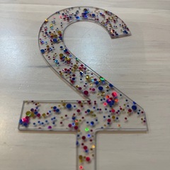 ケーキトッパー　2歳　クリアの画像