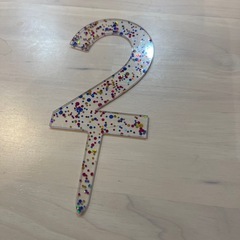 ケーキトッパー　2歳　クリアの画像