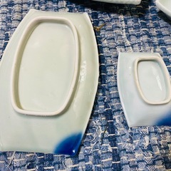 和皿　3セット　醤油皿　筍柄？の画像