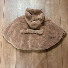 branshes ベビーポンチョ フード付き ベージュの画像