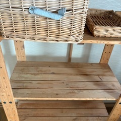 籠付き　ラック　棚の画像