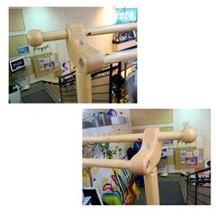 木製ハンガーラック キャスター付き 衣類収納 幅74×奥行45×高さ153.5㎝ 衣類掛け 西岡店の画像