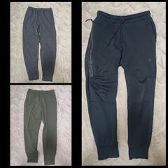 ジョガーパンツ　3本まとめ　ナイキ（黒）　ユニクロ（グレー・カーキ）の画像