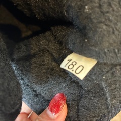 キッズ用防水ブーツ 黒　18㎝　雪遊び　ソリ遊びの画像