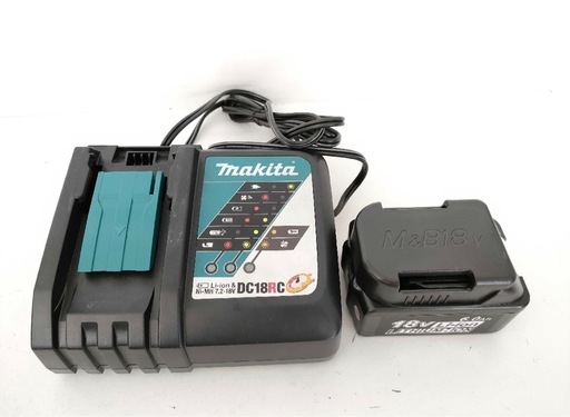 再投稿（美品）マキタ18V 6.0Ahバッテリー、DC18RC急速充電器　、新品箱付き