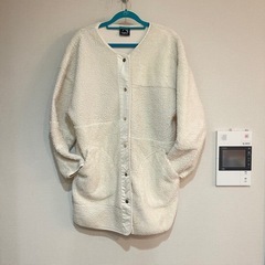 ワークマン 防風 パッチワークノーカラー ボアジャケット Lフィールドコアの画像