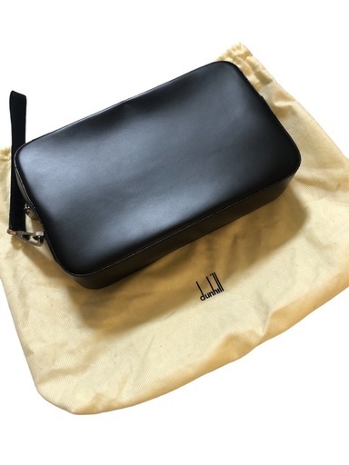 dunhill ダンヒル クラッチバッグ セカンドバッグ レザー 黒