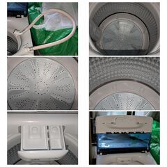 2022年製 美品 ハイアール 5.5kg 洗濯機 JW-U55HK 付属品あり 説明書、ホースの画像