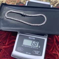 750 ホワイトゴールド　テニスブレスレット　6.8g 2.01ct 鑑別書付の画像